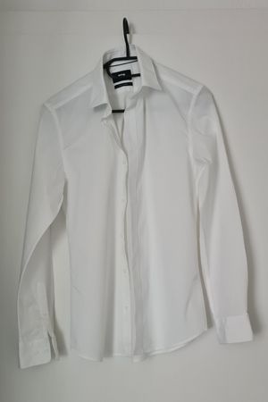 Schönes WE MEN Fashion Slim Hemd Weiss Gr. XS Slim & Stretch