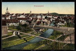 AK Frauenfeld, Gesamtansicht mit Brücken