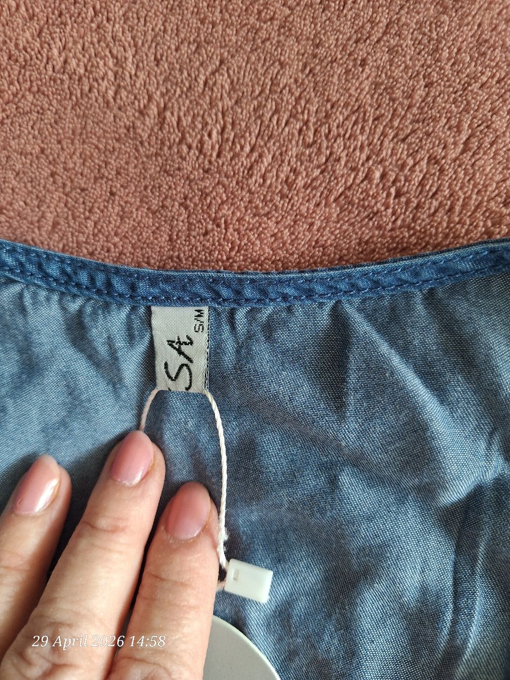 Top: New Denim Look Tie-Front Top - Summer Essential! – Nuovo (secondo la descrizione) da Marin-Epagnier venduto da Natasa82