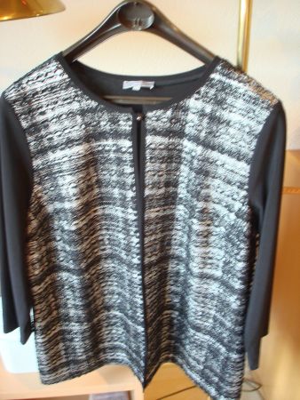 wie Neu! edles Jäckli/ Ueberwurf schwarz/silber, ERFO, 48