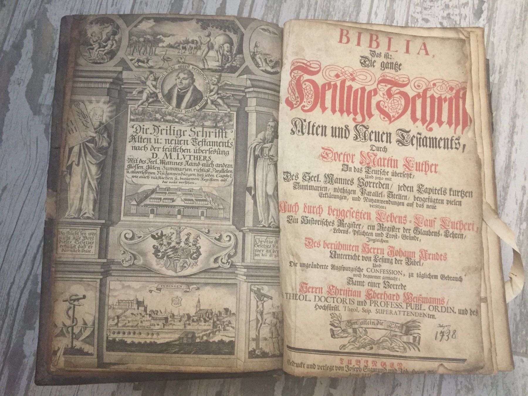 Libri: Altes & Neues Testament - 1738 – Usato da Regensdorf venduto da Antikus