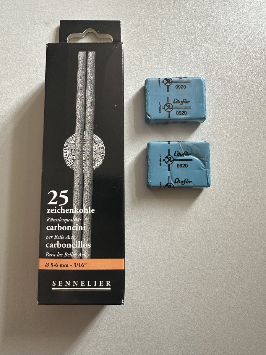 Bleistifte, Farbstifte & Kreide: Zeichenkohle mit Radiergummi – Neu und originalverpackt aus Seeberg von len_9vys