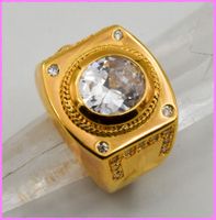 Herrenring mit Zirkonia 18K Vergoldet