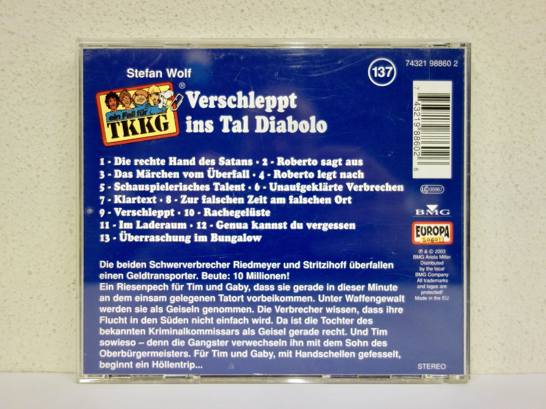 CDs: CD EIN FALL FÜR TKKG - VERSCHLEPPT INS TAL DIABOLO - 137 – Gebraucht aus Kerzers von wisaundso 1