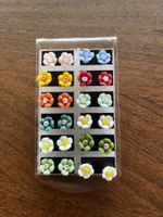 Blumen Ohrstecker Set, 12 Paar