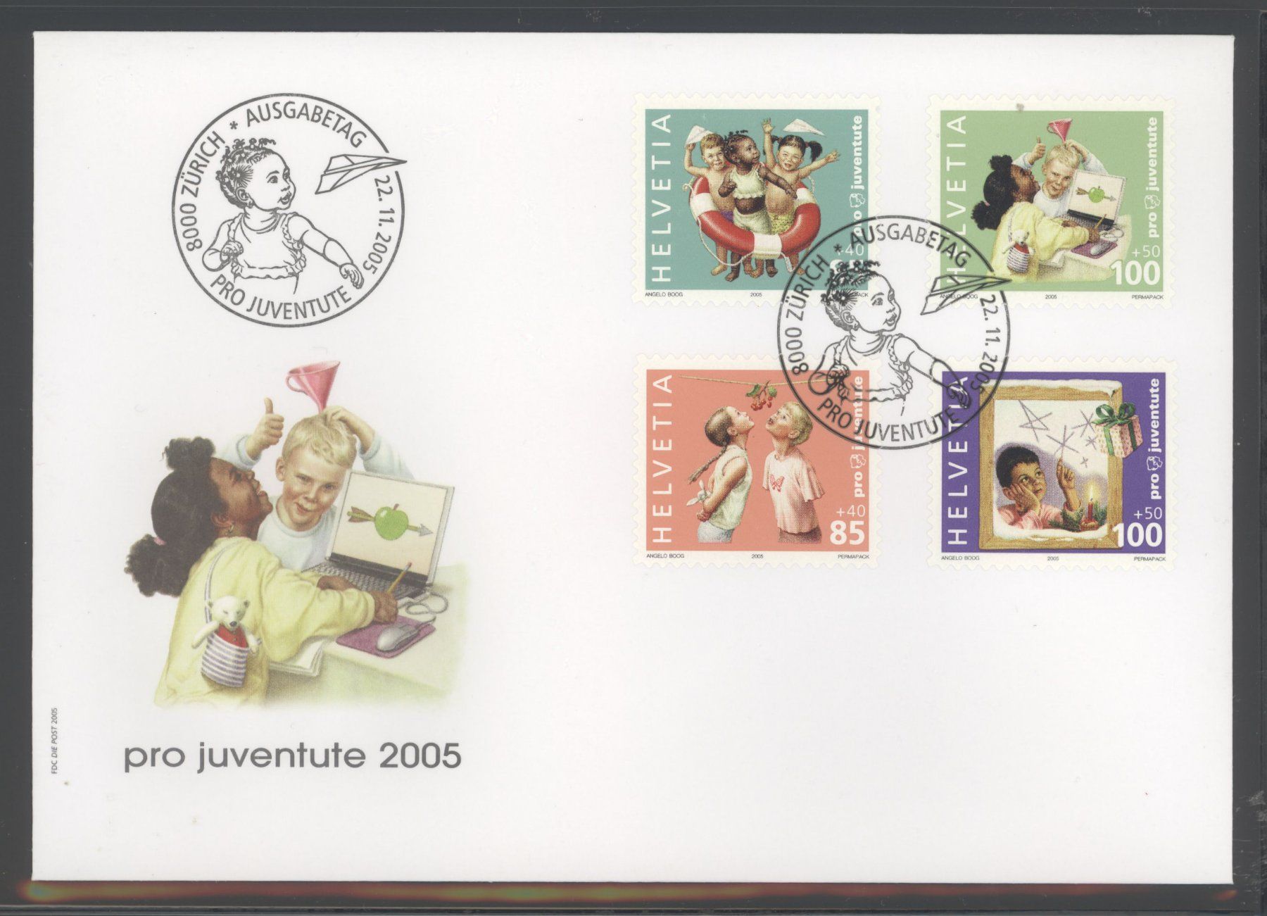 Alle Briefmarken: 2005, FDC, Pro Juventute – Gebraucht aus Willisau von Vollstempel