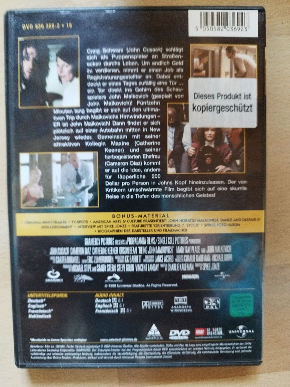 Alle DVDs: Being John Malkovich DVD - Filmklassiker – Gebraucht aus Rhäzüns von Badihuelsa 1