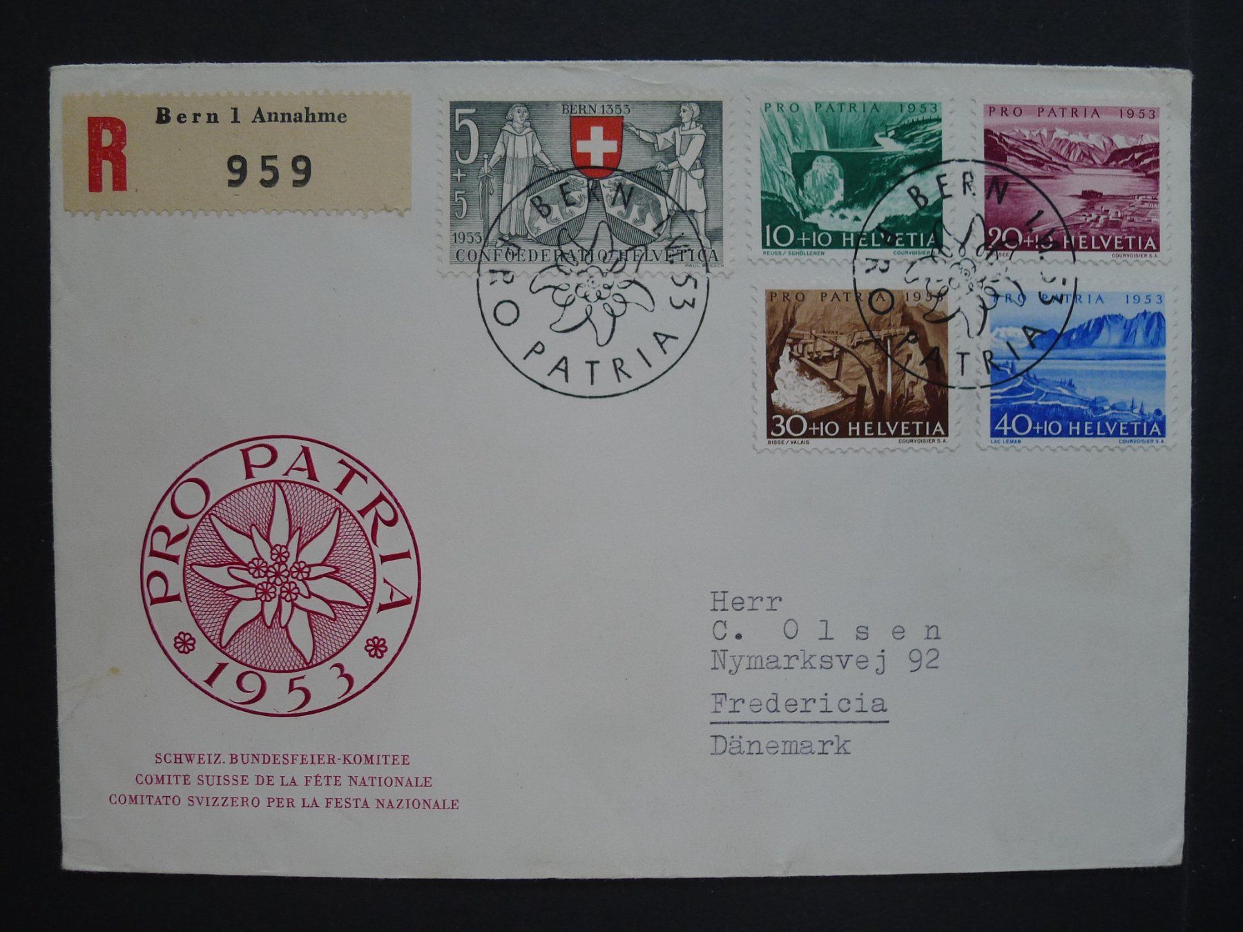 Tutti i francobolli: 1953 Pro Patria Nr. B61-B65 auf FDC – Usato da Dagmersellen venduto da wyss1982