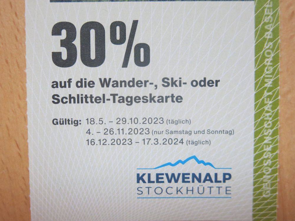 30% Klewenalp Wander-, Ski- Oder Schlittel-Tageskarte | Kaufen Auf Ricardo