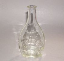 ANTIKE SCHOPPENFLASCHE BABYFLASCHE KUHRELIEF UM 1900
