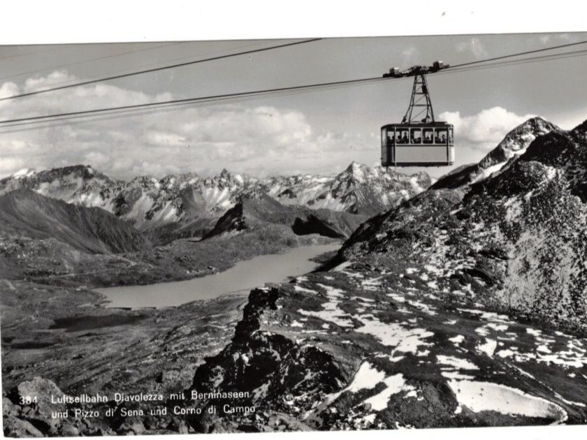 Cartoline postali: Luftseilbahn DIAVOLEZZA Bernina Graubünden Seibahn – Usato da Widnau venduto da Seppl480