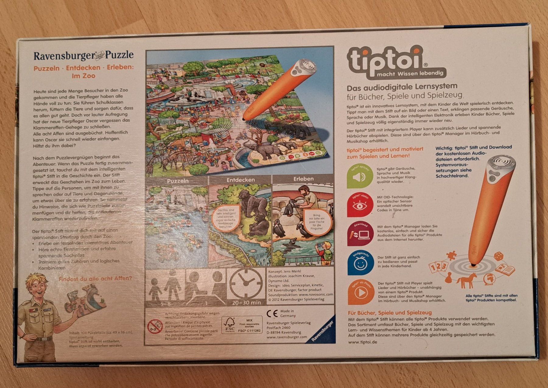 Ravensburger Puzzles: Ravensburger Tiptoi Puzzle "Im Zoo" - komplett – Neu (gemäss Beschreibung) aus Giswil von pet_755f 2