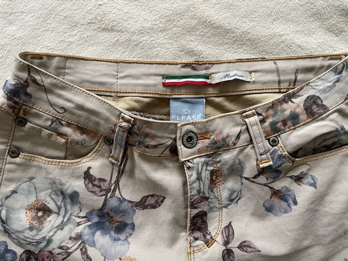 Please Jeans Pantaloni: Damen Hose floral Grösse M  – Usato da Luzern venduto da andyke 2