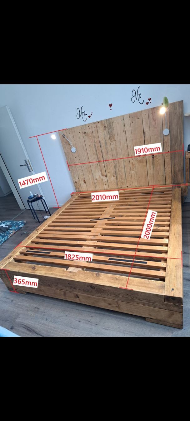 Lits: Holzbalkenbett Massiv Unikat – D'occasion à Birmenstorf AG par Mrfaeh 9