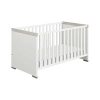 Babybett weiss grau Holz Gitterbett gutet Zustand