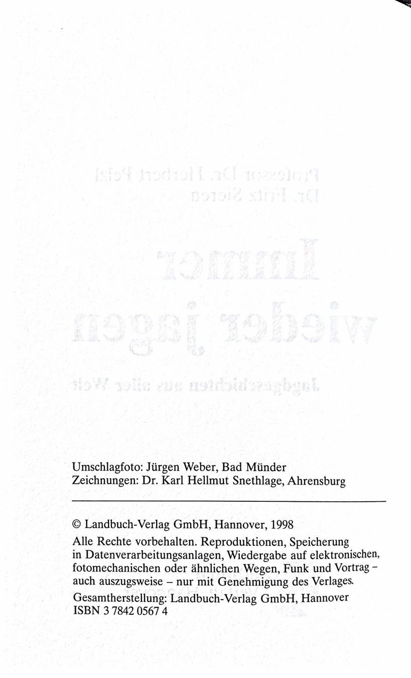 Libri: Immer wieder jagen – Nuovo (secondo la descrizione) da Sarnen venduto da Livres 2