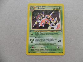 Pokémon Sammelkarte Ariados 1995-2000  HP Engl. 1. Edition