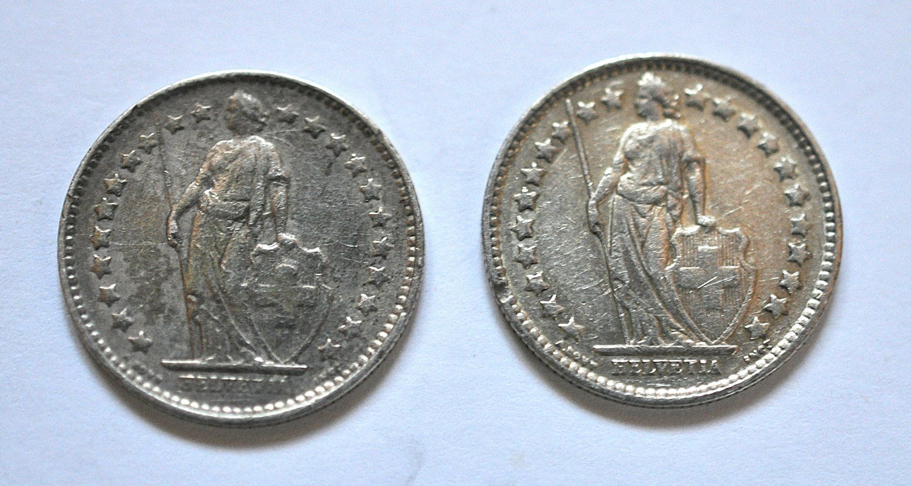 50 Rappen von 1921 und 1937 (Gebraucht) in Grabs für CHF 6 – nur ...