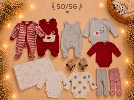 Babykleider Set, Grösse 50/56, in rot, Top Zustand