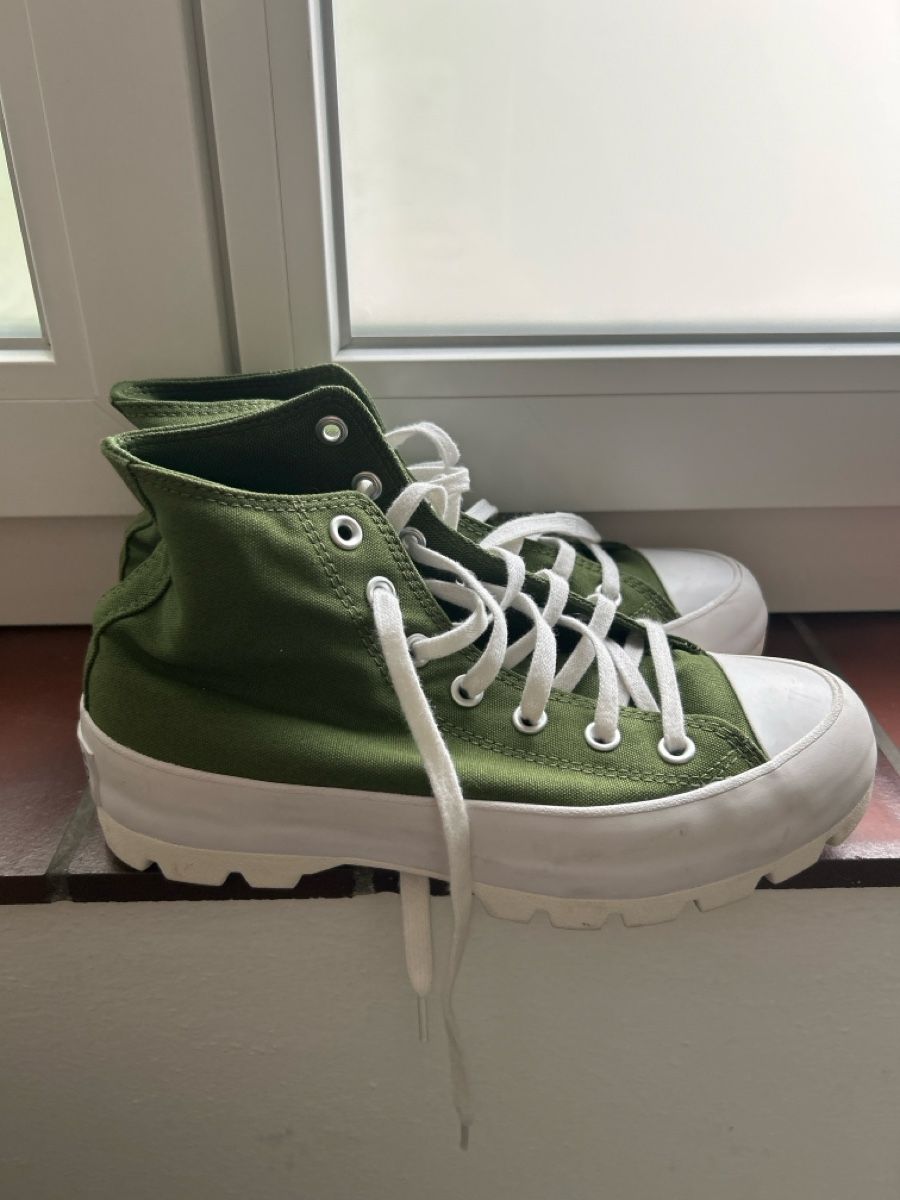 Converse Damenschuhe: CONVERSE All star verde militare con zeppa – Gebraucht aus Colla von ali_j8dj 1