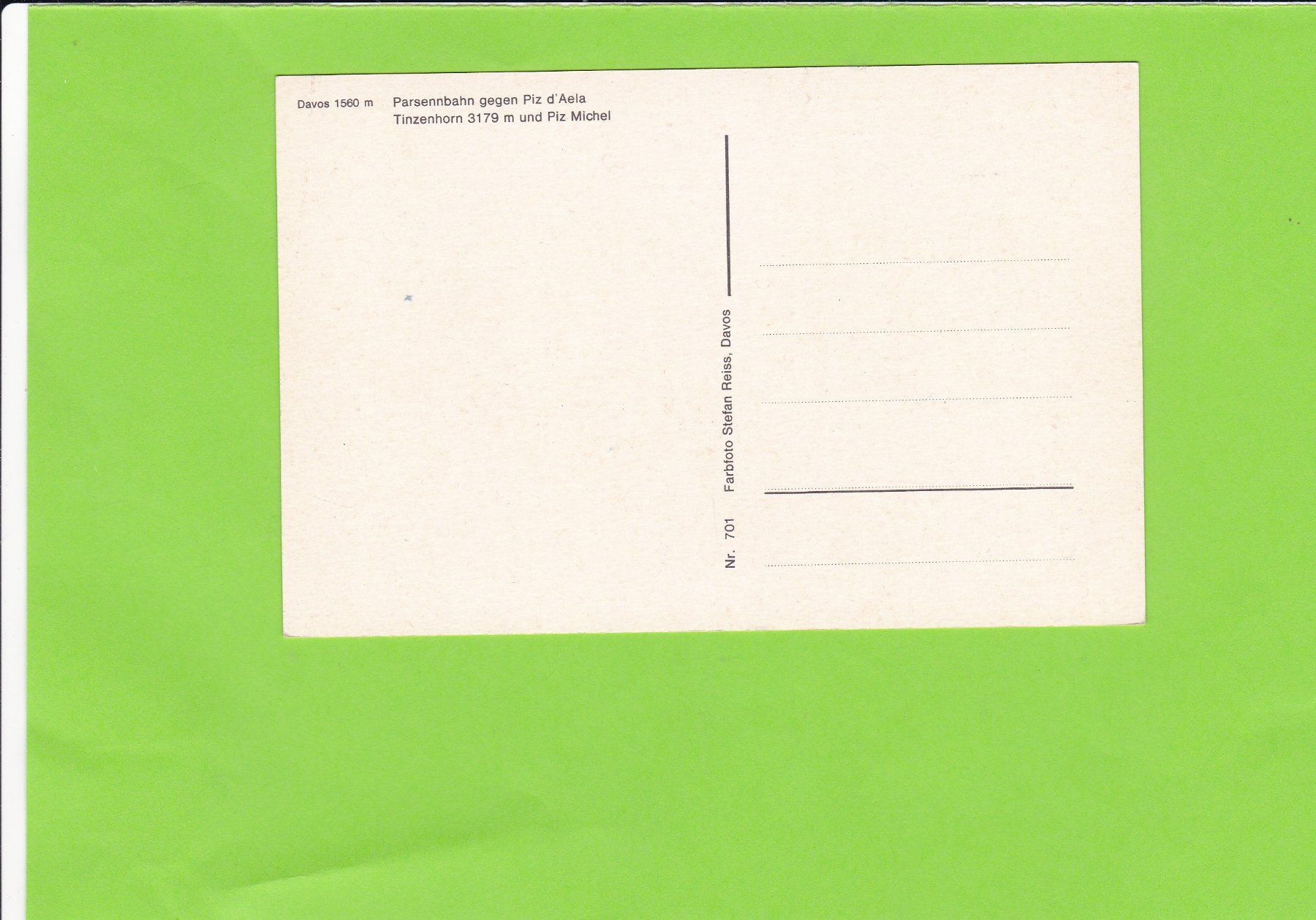 Cartoline postali: Parsennbahn – Usato da St. Peterzell venduto da neckertal 1