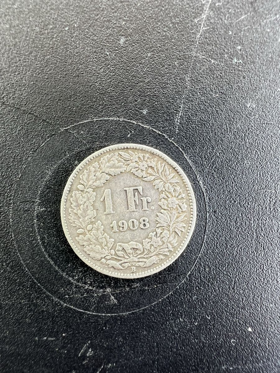 Tutti le monete: 1 Fr. Helvetia 1908 Schweizer Münze Silber  – Usato da Moosleerau venduto da Tami8