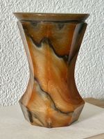 Vintage Design Glasvase facettiert schweres Glas 700g Top!