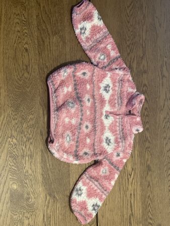 Fleece Pullover Kinder Grösse 104 Rosa Muster guter Zustand