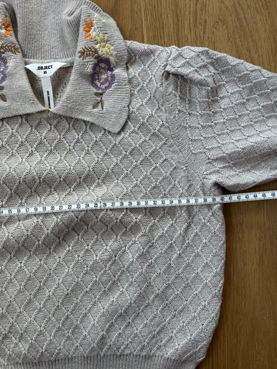 Pulls & Sweat-shirts: OBJECT Pullover Strick XS beige Blumen Boho-Stil – D'occasion à Wädenswil par Iana32 3
