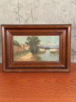 Beautiful Vintage Framed Landscape Oil Painting -