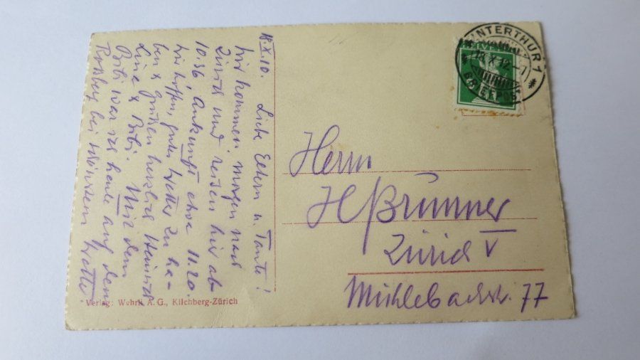 Ansichtskarten: Winterthur / ZH - Museumstrasse - belebt - 1912 – Gebraucht aus Jona von centumprata 1