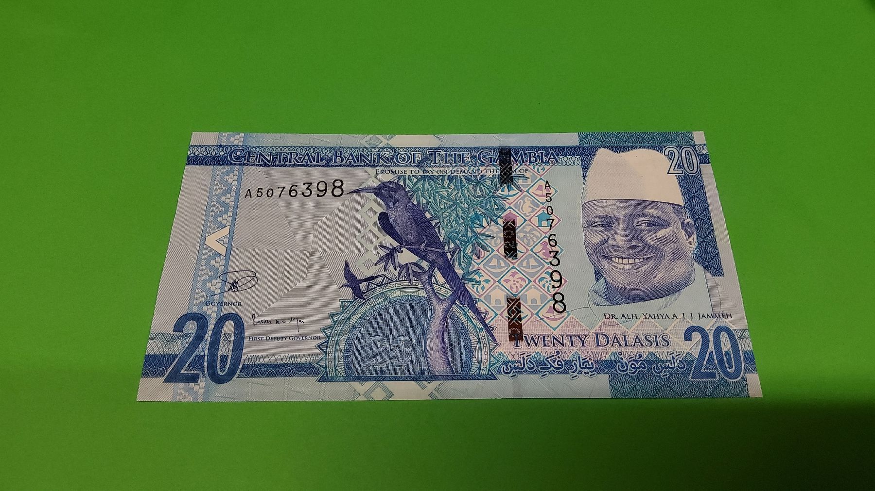 Banknoten: Gambia 20 Dalasis Banknote, unzirkuliert, Top – Neu und originalverpackt aus Herisau von Nluanalucas