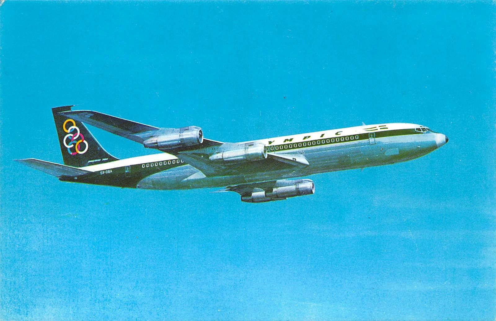 Cartoline postali: Olympic, Boeing 707 – Usato da Ottikon b.Kemptth. venduto da Neptun1974
