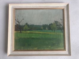 Oel auf Leinwand Landschaft von Hans Weidmann, Basel,