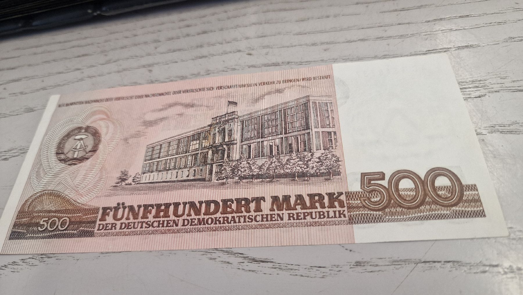 Billets de banque: DDR 500 Mark 1985 Banknote  – Neuf avec emballage d'origine à Herisau par Antiques.AR 1