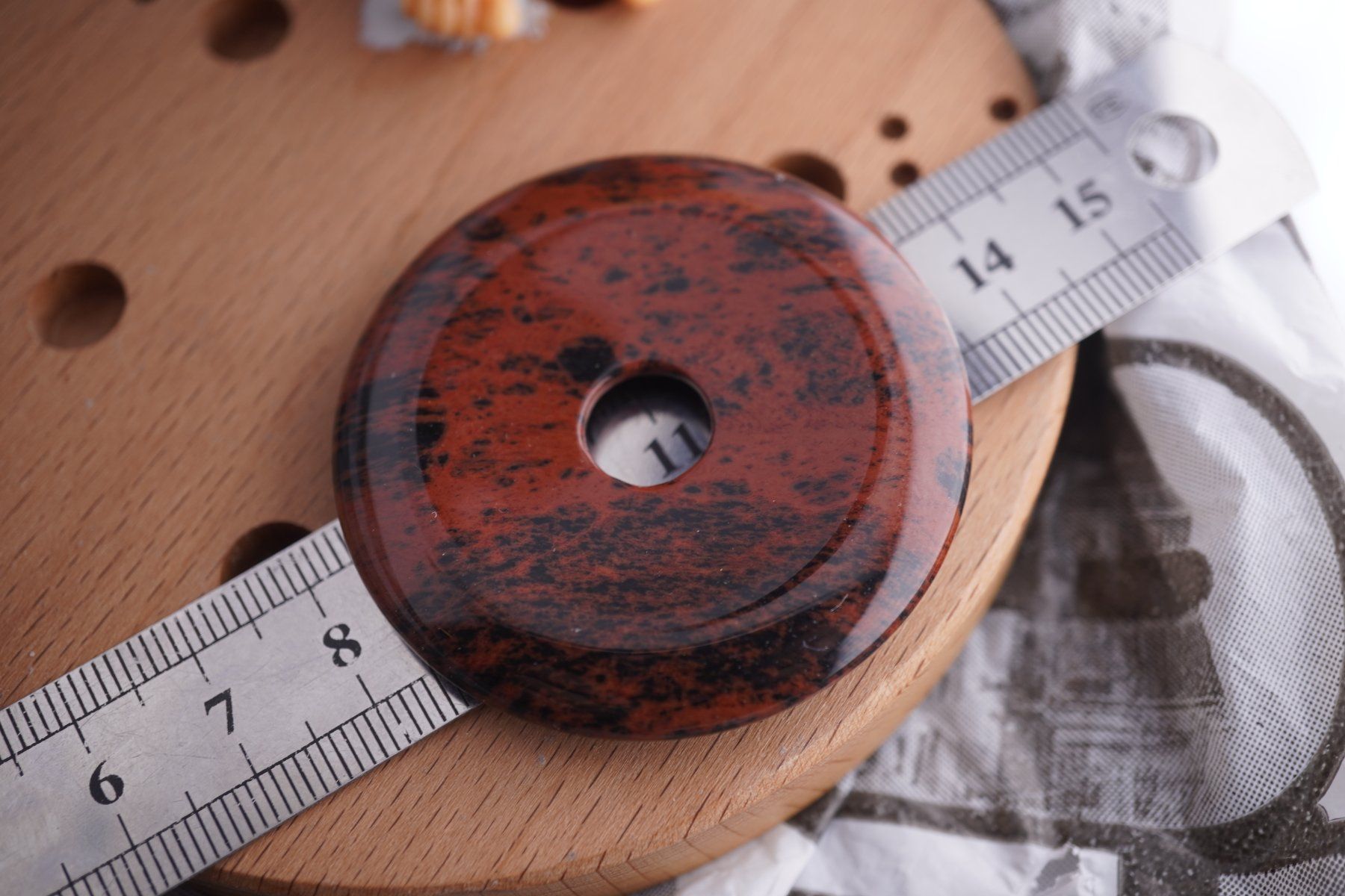 Minerali & Pietre curative: Obsidian    Donut   pi Scheibe      50mm Ab 1.- – Nuovo e nell'imballaggio originale da Eschenbach SG venduto da topstone 3