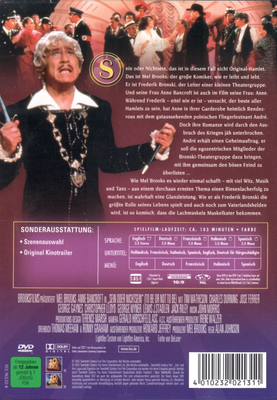Alle DVDs: DVD: Sein oder Nichtsein (mit: Mel Brooks, Anne Bancroft) – Gebraucht aus Tägerig von fil_f8k6 1