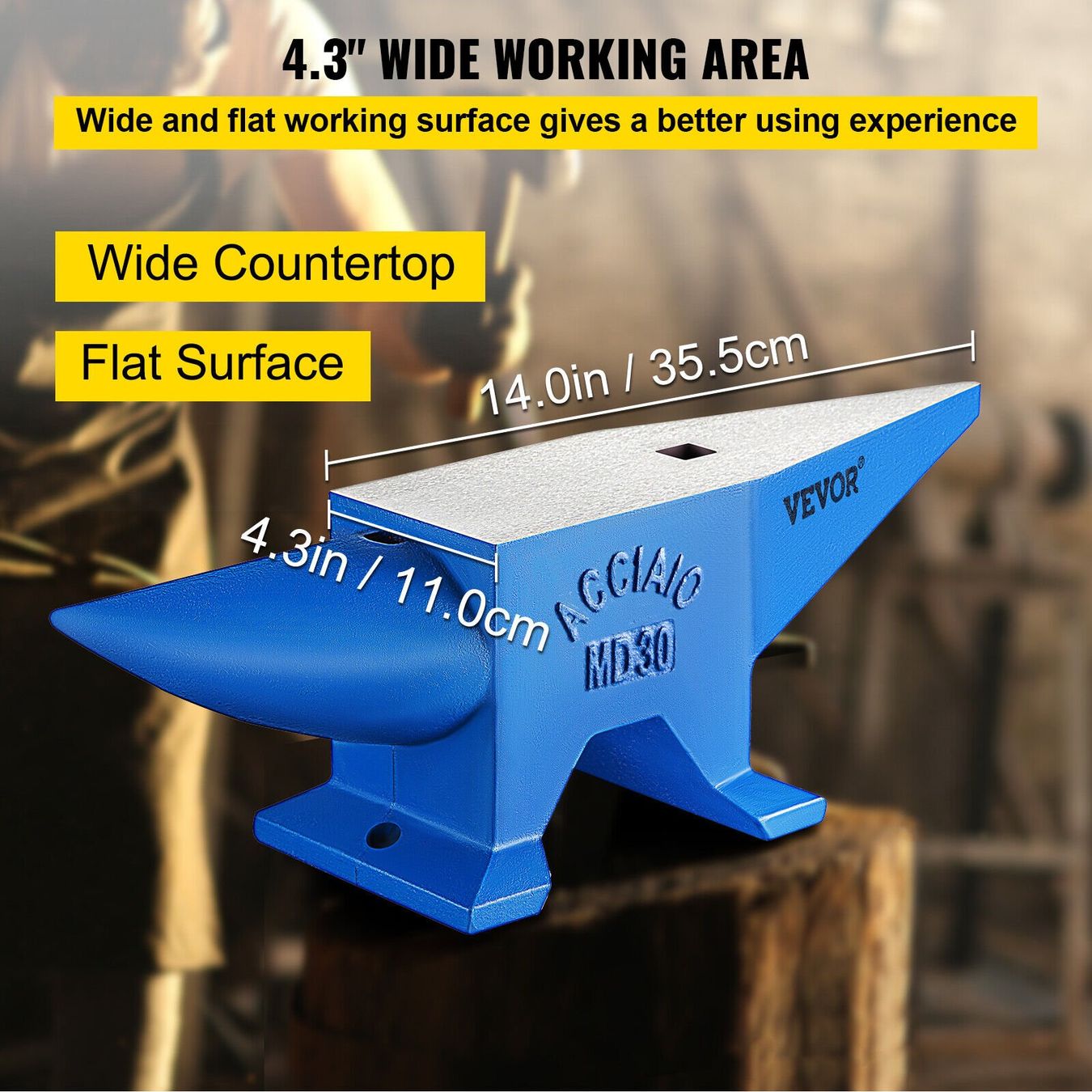 Attrezzi da lavoro: Schmiede Amboss 30kg - Robust - 2 Horn - Blau – Nuovo e nell'imballaggio originale da Wallenwil venduto da toesstal-vertrieb 6