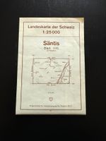 Schweizer Landkarte Säntis 1:25000, Blatt 1115, Top Zustand!
