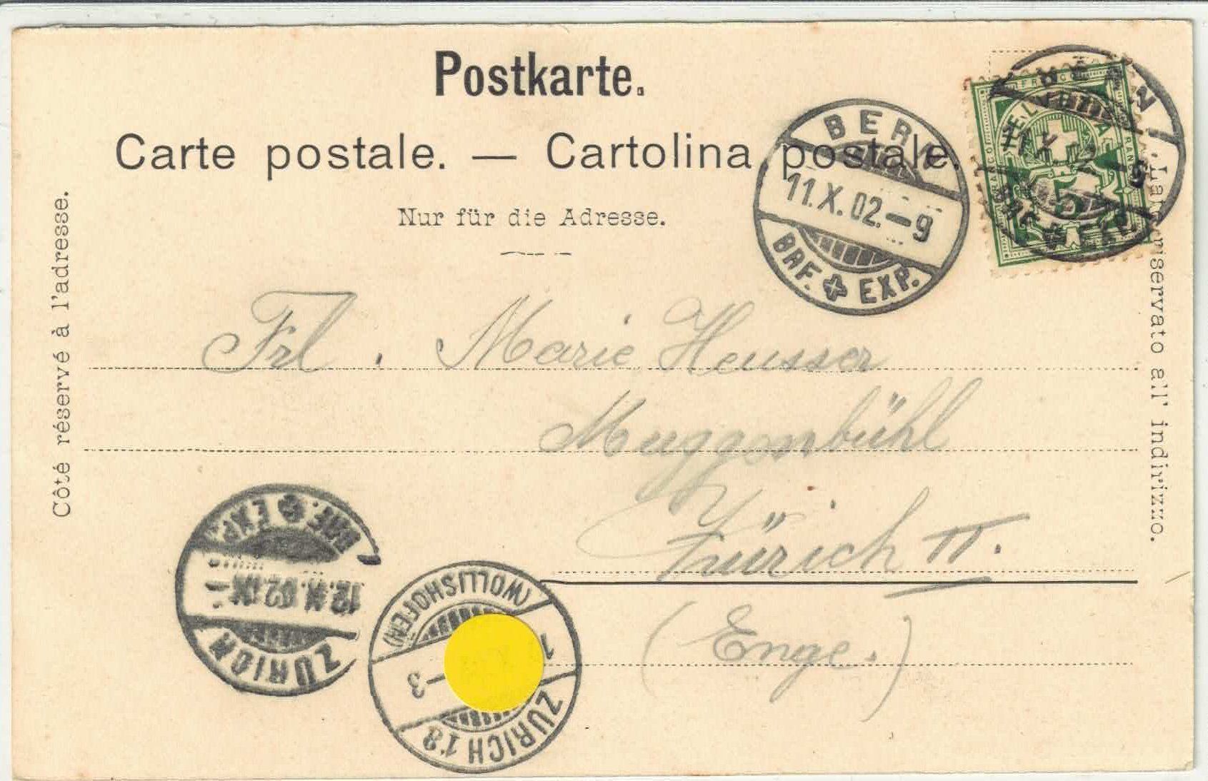 Cartoline postali: Bern - Kirchenfeldbrücke und Münster – Usato da Ettingen venduto da Kartenplanet 1