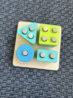 Wooden Shape Sorter Toy - Educational Toddler Puzzle - Great
