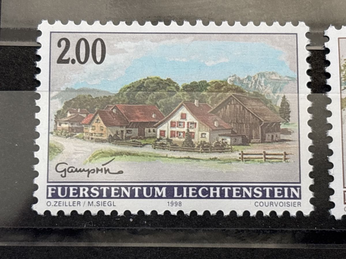 Tous les timbres: Liechtenstein Briefmarken 1998, **Gampin** und **Triesenberg – Neuf avec emballage d'origine à Zürich par engebrunau 1