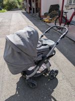 Kinderwagen mit Babyschale grau gebrauchter Zustand