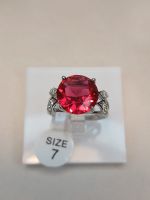 Eleganter Ring mit Turmalin, 925 versilbert Gr. 7