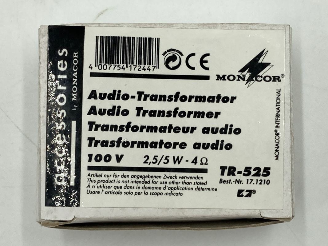 Konverter: MONACOR | Audio Transformator | TR-525 |  100 V – Neu (gemäss Beschreibung) aus Wittenbach von Restwert_St-Gallen