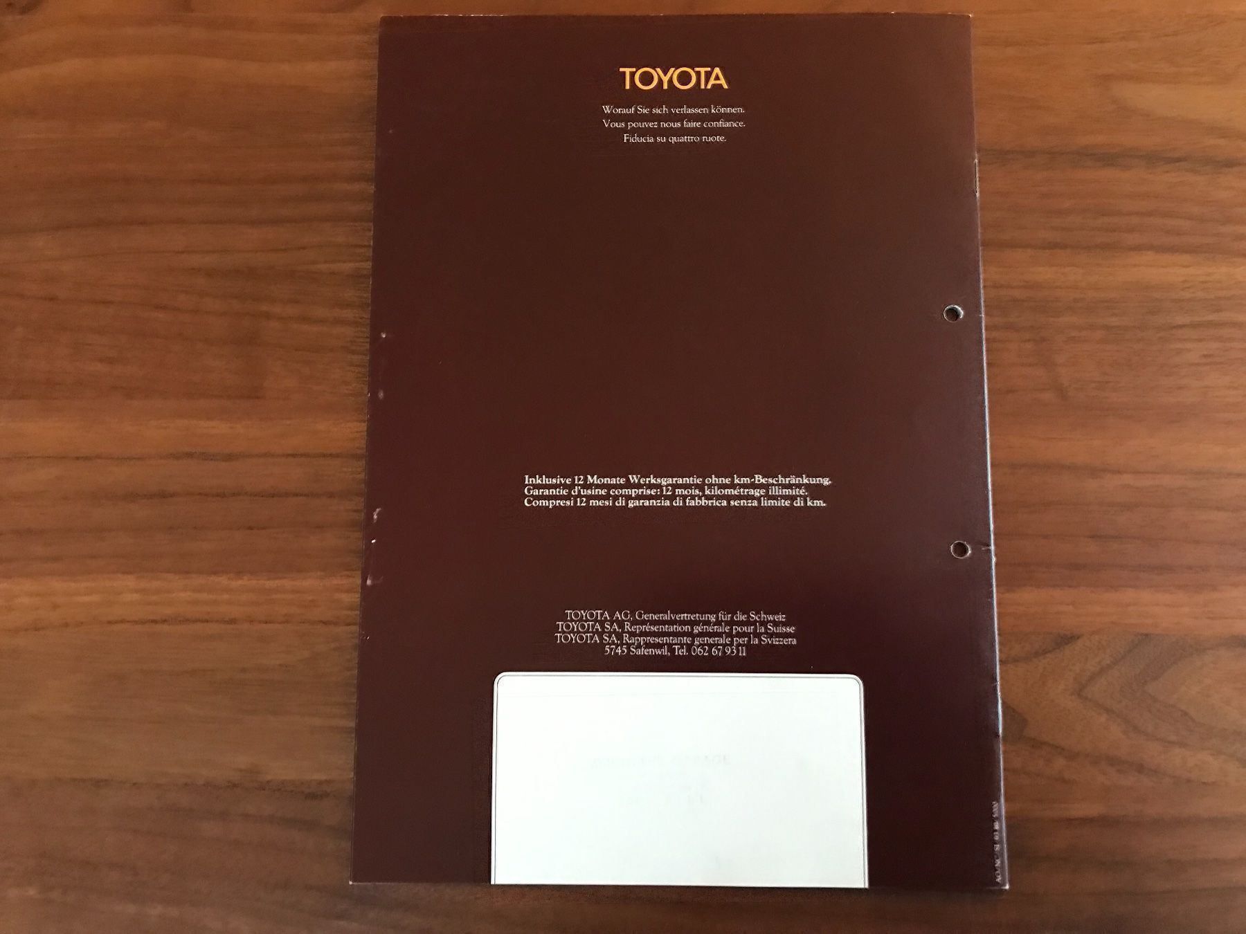 Dokumente: Toyota Prospekt – Gebraucht aus Balterswil von Jeko1967 7