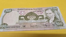 Nicaragua 500 Cordobas Geldschein - Seltenes Sammlerstück!