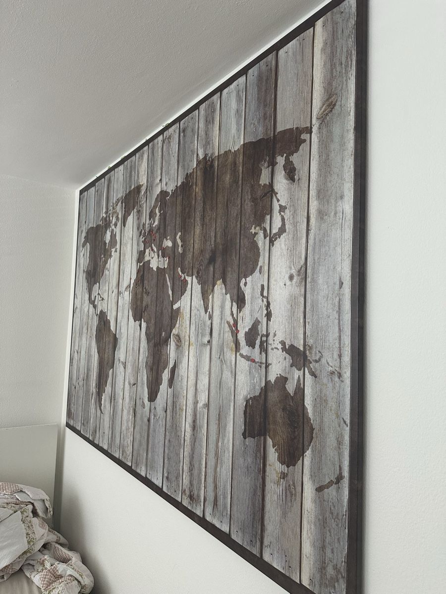 Cartine & Atlanti: Ikea Weltkarte Leinwandbild 1.-!!!! – Usato da muttenz venduto da Bilal_Kr 2