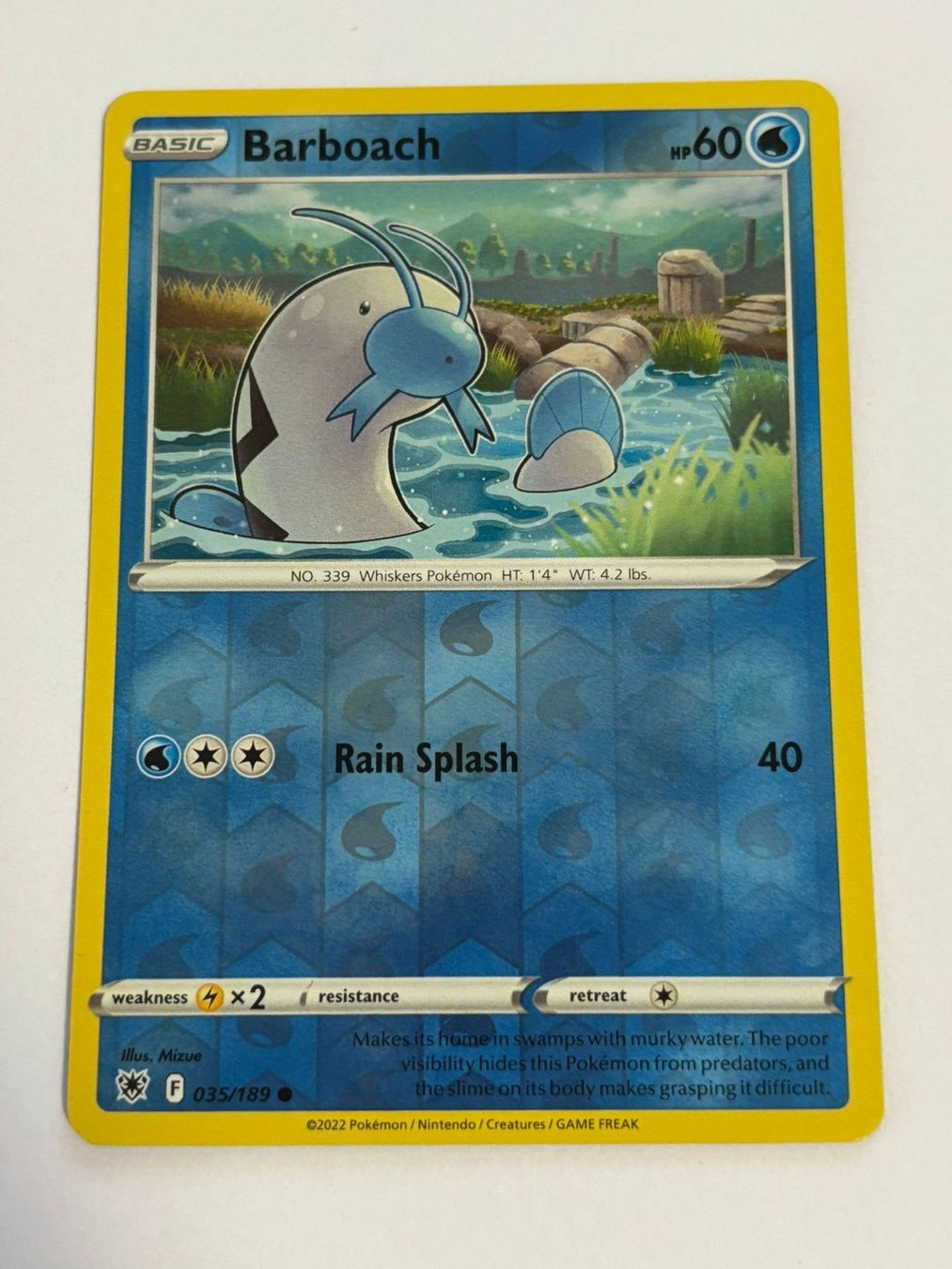 Pokémon Sammelbilder & Trading cards: Pokemon-Karte Barboach 035/189 – Gebraucht aus Herisau von Seyashop1