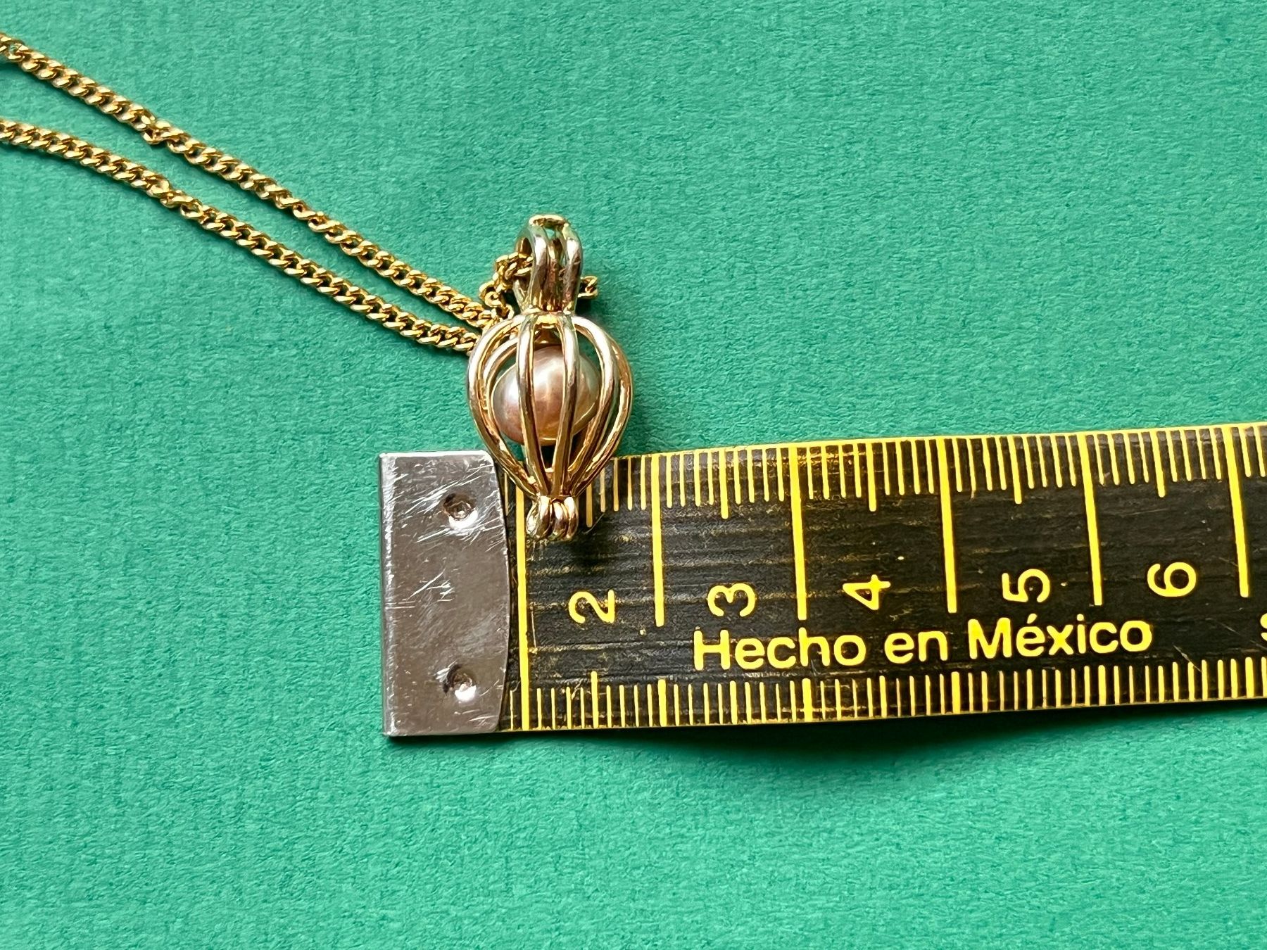 Ketten: Goldkette mit Perlenanhänger, Vintage, elegant – Gebraucht aus Laufen von Futuremarket 7